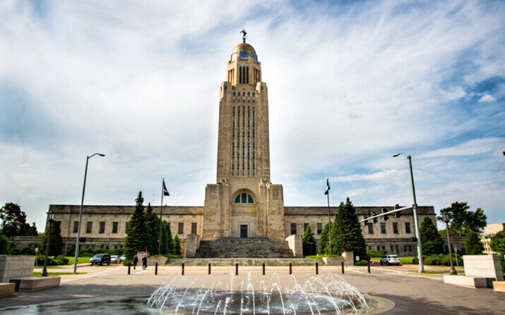 Capitolio del estado de Nebraska, en Lincoln, Nebraska, el 24 de junio de 2021. (Petr Svab/The Epoch Times)
