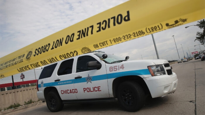 Coche de policía en Chicago el 30 de junio de 2017. (Scott Olson/Getty Images)
