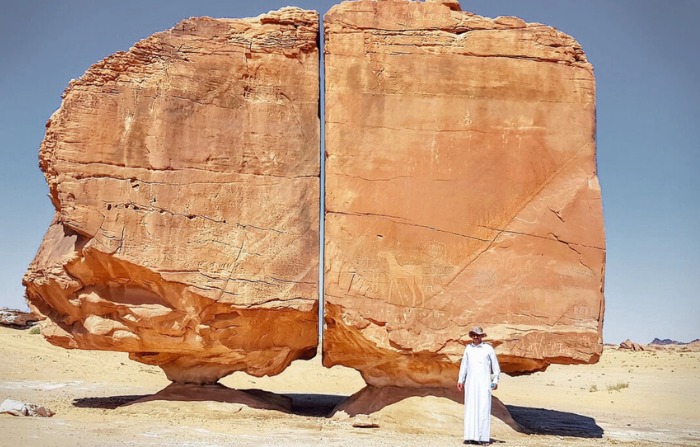 Formación rocosa de Al Naslaa en Arabia Saudita. (Disdero/CC BY-SA 4.0 ESCRITURA)