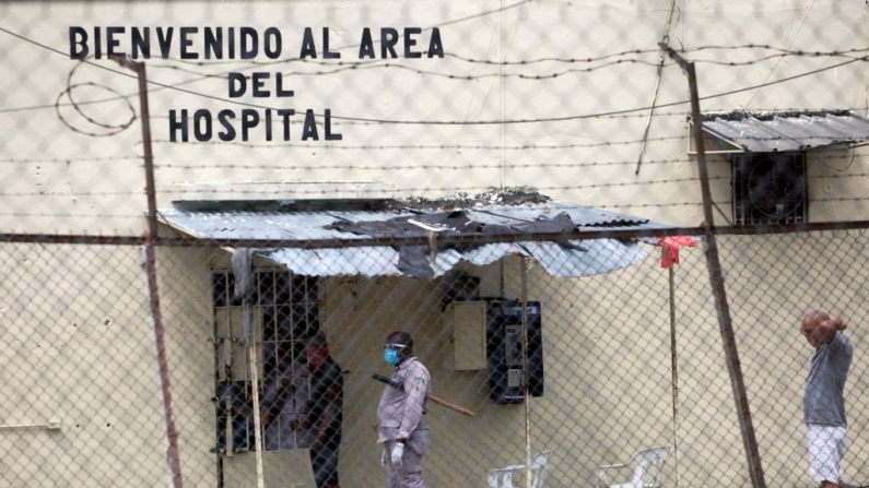 Vista del hospital de una prisión en Santo Domingo (República Dominicana) el 8 de abril de 2020. (Erika Santelices/AF vía Getty Images)
