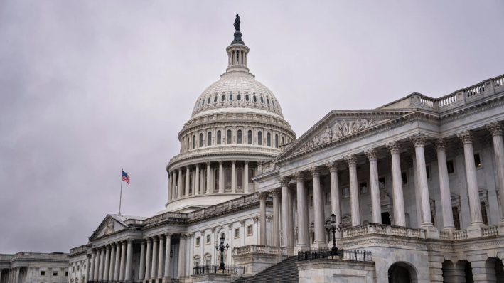 El edificio del Capitolio de EE.UU. durante un día lluvioso en Washington el 2 de abril de 2024. (Madalina Vasiliu/The Epoch Times)