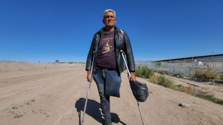 Venezolano con un solo pie llega a la frontera México-EE.UU.: «Regresaría si Maduro termina su gestión»