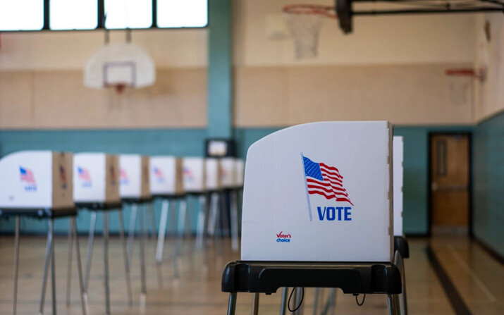 Un lugar de votación durante las elecciones primarias en Elkridge, Maryland, el 14 de mayo de 2024. (Madalina Vasiliu/The Epoch Times)