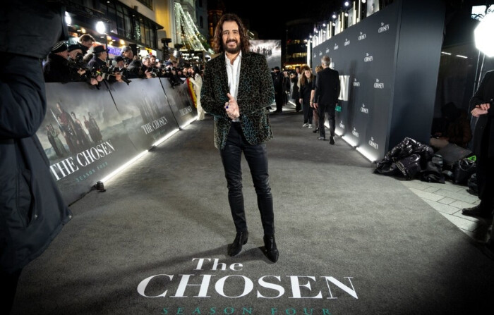 Jonathan Roumie asiste al estreno mundial de la cuarta temporada de "The Chosen" en The Empire Cinema en Leicester Square en Londres, Inglaterra, el 22 de enero de 2024. (Shane Anthony Sinclair/Getty Images)