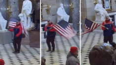Llevar la bandera estadounidense en el Capitolio el 6 de enero fue un delito, según el DOJ