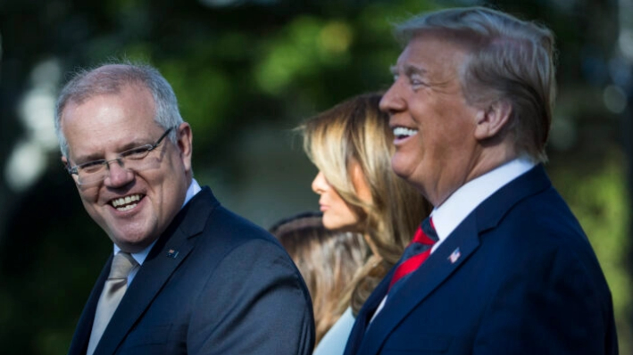 Trump discute las amenazas de China con Scott Morrison, ex primer ministro australiano