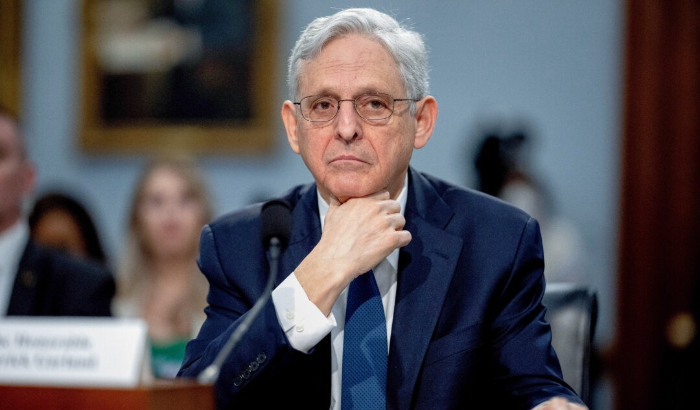 El fiscal general Merrick Garland aparece en una audiencia del Comité de Asignaciones de la Cámara de Representantes en el Capitolio el 16 de abril de 2024. (Andrew Harnik/Getty Images)