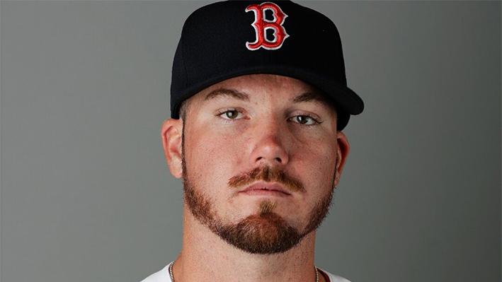 Austin Maddox, del equipo de béisbol Boston Red Sox, en una imagen en Fort Myers, Florida, el 19 de febrero de 2017. (David Goldman/Foto AP)