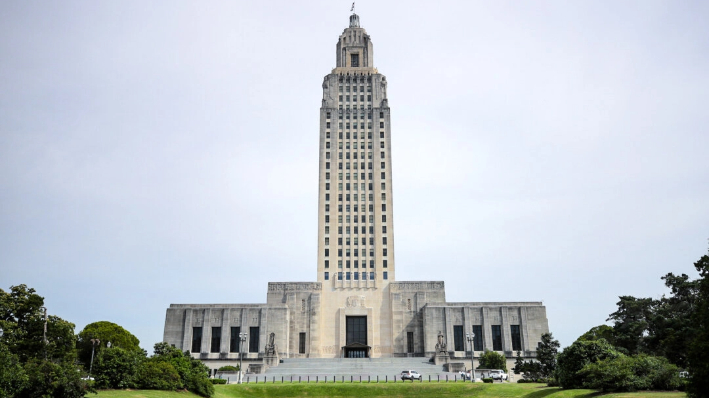 El Capitolio del Estado de Luisiana en Baton Rouge, Luisiana, el 17 de abril de 2020. (Chris Graythen/Getty Images)