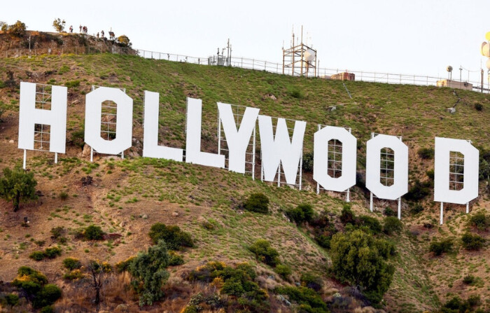 El cartel de Hollywood visto sobre Los Ángeles el 12 de julio de 2023. (Mario Tama/Getty Images)