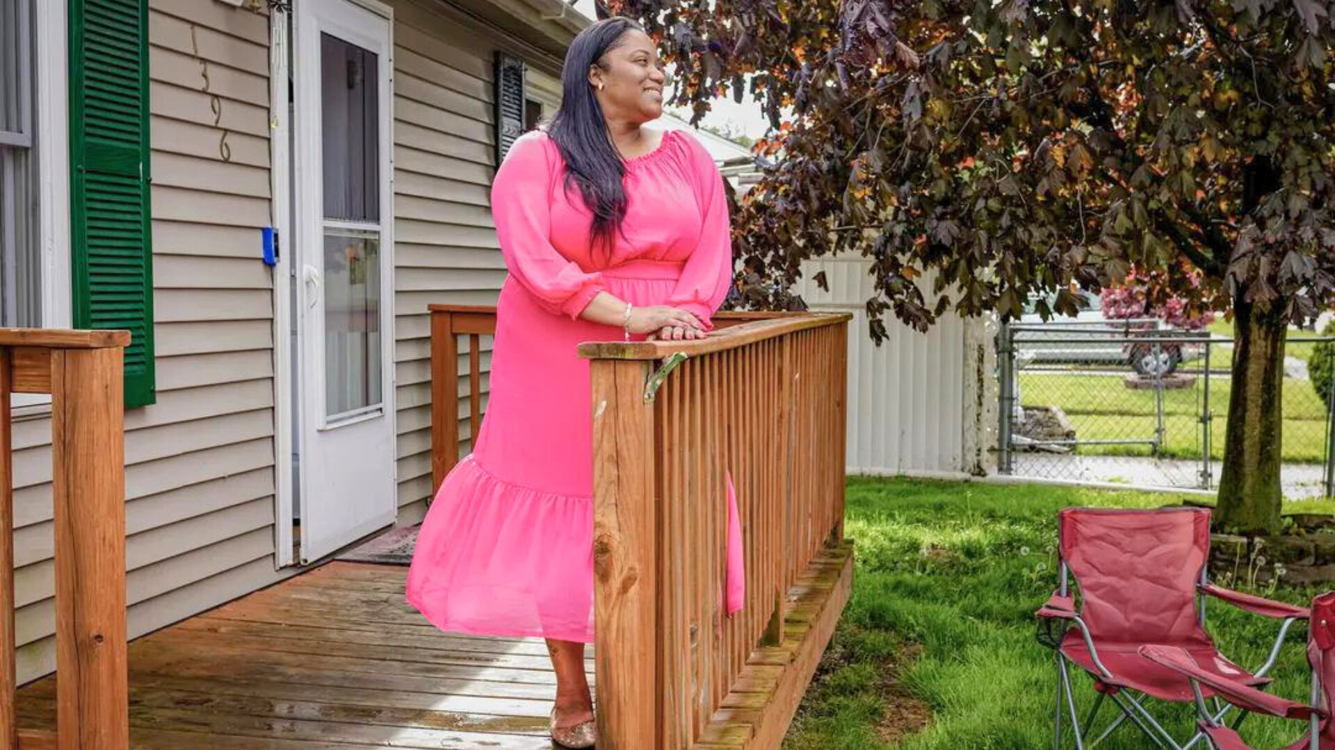 Rickeysha Brown en su casa en Burton, Michigan, el 7 de mayo de 2024.