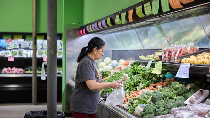 Fotografía de archivo de una mujer mientras realiza compras en Los Ángeles (EE.UU.). EFE/EPA/Allison Dinner