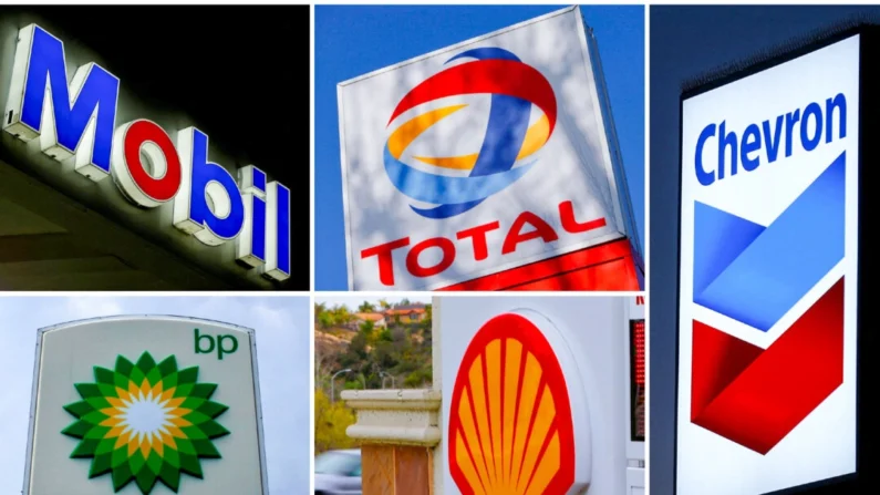 Una combinación de fotos de archivo muestra los logotipos de cinco de las mayores compañías petroleras que cotizan en bolsa: BP, Chevron, ExxonMobil, Royal Dutch Shell y Total. (Foto de archivo/Reuters)