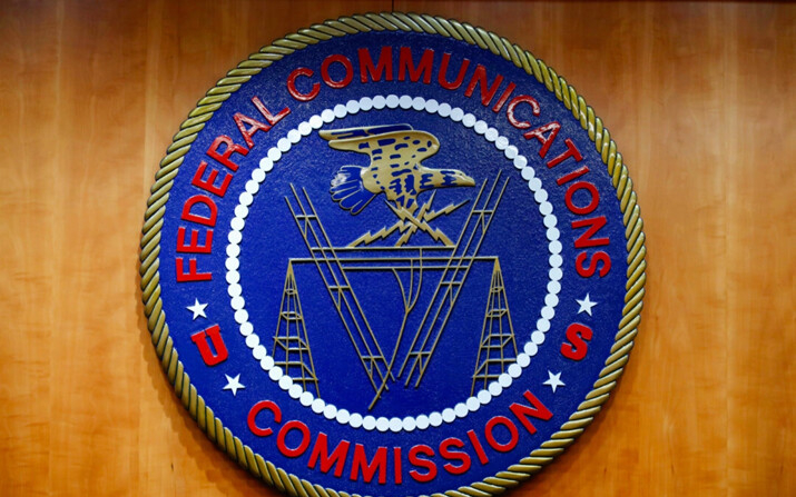 El sello de la Comisión Federal de Comunicaciones (FCC) en Washington, el 14 de diciembre de 2017. (Jacquelyn Martin/Foto AP)