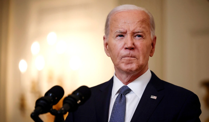 El presidente Joe Biden pronuncia un discurso en la Casa Blanca el 31 de mayo de 2024. (Chip Somodevilla/Getty Images)
