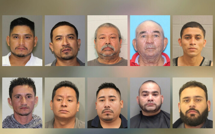 Fotos de personas incluidas en la lista de los "10 inmigrantes ilegales criminales más buscados" de Texas, publicada el 5 de junio de 2024. (Departamento de Seguridad Pública de Texas)