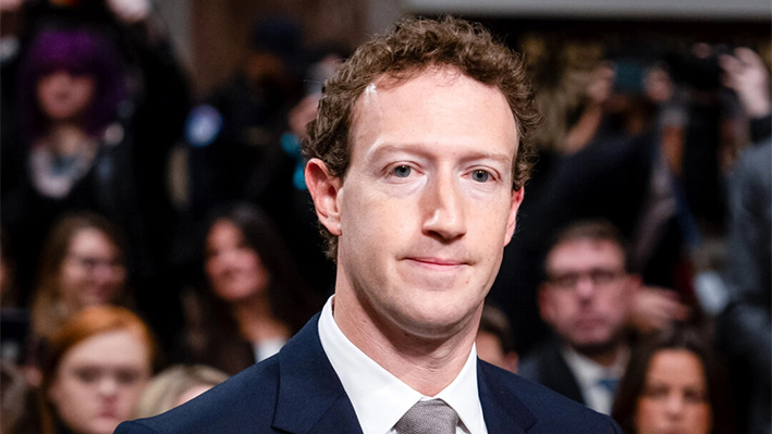 El fundador y director ejecutivo de Meta, Mark Zuckerberg, llega para declarar ante el Comité Judicial del Senado, en Washington, el 31 de enero de 2024. (Madalina Vasiliu/The Epoch Times)