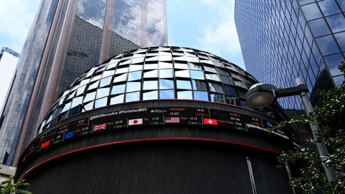 Vista general de la Bolsa Mexicana de Valores en Ciudad de México el 6 de junio de 2019. (Rodrigo Arangua/AFP vía Getty Images)