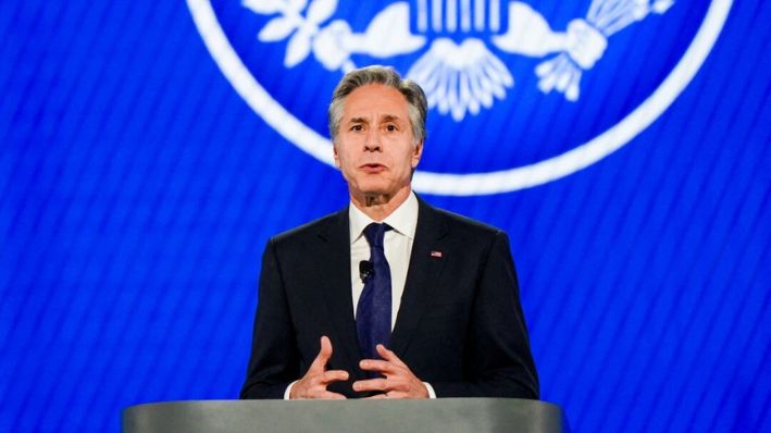 El secretario de Estado Antony Blinken en San Francisco, el 6 de mayo de 2024. (Loren Elliott/AFP vía Getty Images)