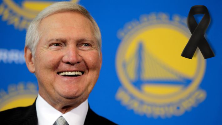 Jerry West sonríe tras ser presentado como nuevo miembro de la Junta Ejecutiva del club de baloncesto Golden State Warriors, durante una rueda de prensa en San Francisco, el 24 de mayo de 2011. (AP Photo/Eric Risberg, Archivo)