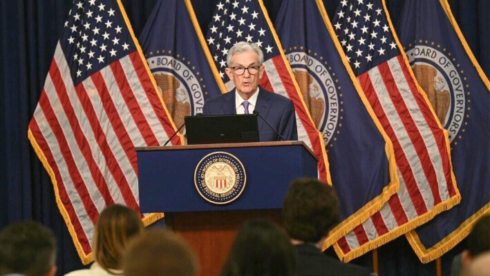 El presidente de la Reserva Federal, Jerome Powell, ofrece una conferencia de prensa tras una reunión del Comité de Política Monetaria en la Reserva Federal en Washington el 12 de junio de 2024. (Brendan Smialowski/AFP vía Getty Images)