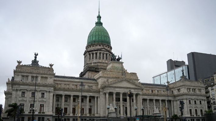 Vista del Congreso argentino en Buenos Aires el 14 de marzo de 2024. (Juan Mabromata/AFP vía Getty Images)