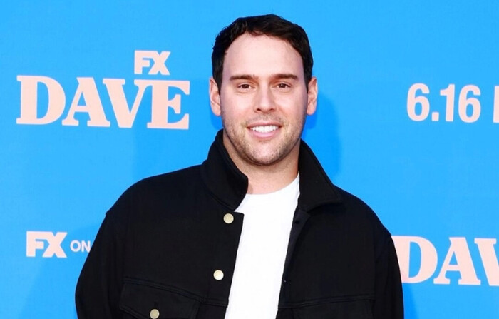 Scooter Braun asiste a la alfombra roja del estreno de la segunda temporada de "Dave" de FXX, FX y Hulu en Los Ángeles el 10 de junio de 2021. (Matt Winkelmeyer/Getty Images)