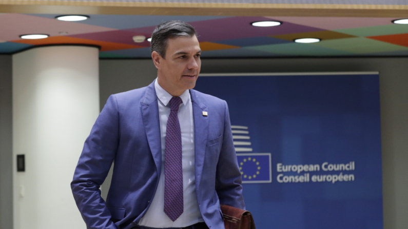 Imagen de archivo del presidente del Gobierno, Pedro Sánchez, en Bruselas. EFE/EPA/OLIVIER HOSLET