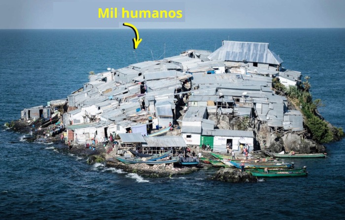 La isla Migingo es una de las islas más pobladas de la Tierra. (Yasuyoshi Chiba/AFP vía Getty Images)