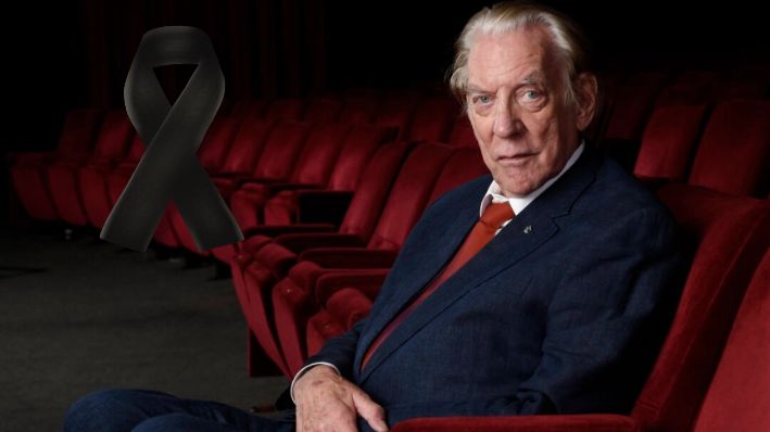 El actor canadiense Donald Sutherland aparece en la Academia de Artes y Ciencias Cinematográficas en Beverly Hills, California, el 13 de octubre de 2017. (The Associated Press/Chris Pizzello/Invision)
