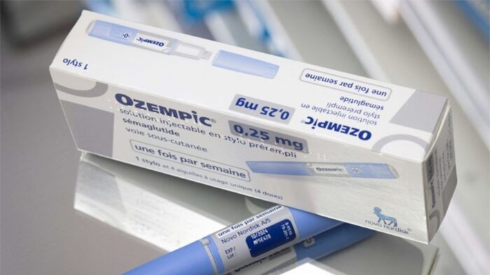 El medicamento antidiabético Ozempic (semaglutida) fabricado por la farmacéutica danesa Novo Nordisk, en París, el 23 de febrero de 2023. (Joel Sage/AFP vía Getty Images)