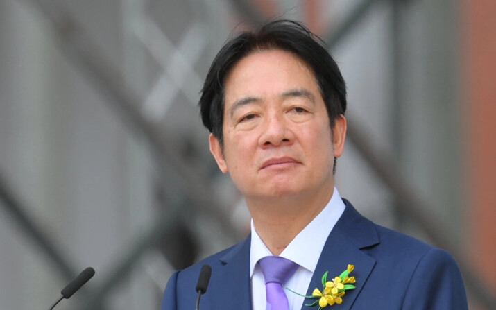 El presidente de Taiwán, Lai Ching-te, pronuncia su discurso inaugural tras jurar su cargo durante la ceremonia de investidura en el Edificio de la Oficina Presidencial, en Taipéi, el 20 de mayo de 2024. (Sam Yeh/AFP vía Getty Images)