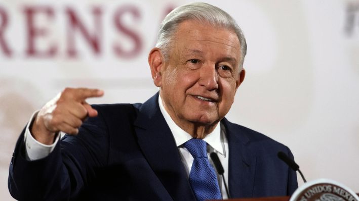 El mandatario mexicano, Andrés Manuel López Obrador, durante una rueda de prensa en Palacio Nacional de la Ciudad de México, México, el 26 de junio de 2024. (EFE/Presidencia de México)