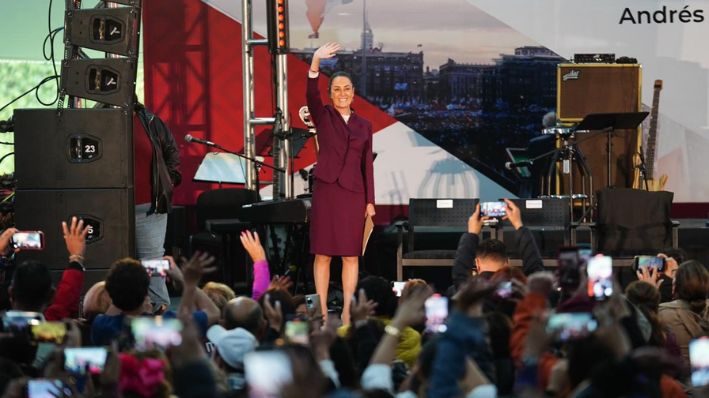 La presidenta electa, Claudia Sheinbaum Pardo, durante un evento en la Ciudad de México, México, el 01 de julio de 2024. (Cortesía: Equipo de comunicación de Claudia Sheinbaum)