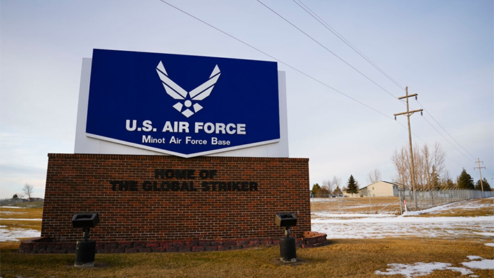 Base de la Fuerza Aérea de Minot, en el condado de Ward, en Minot (Dakota del Norte), el 18 de diciembre de 2023. (Madalina Vasiliu/The Epoch Times)
