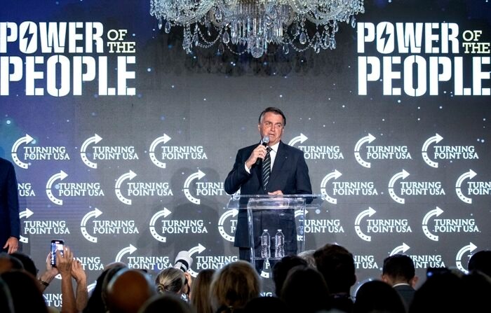 Bolsonaro en Turning Point USA. (EFE/EPA/CRISTOBAL HERRERA-ULASHKEVICH)