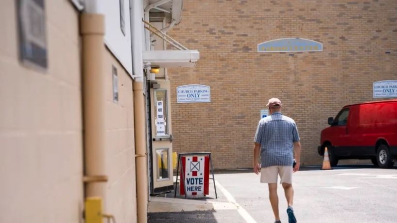 Lugar de votación durante las elecciones primarias en Cape May, Nueva Jersey, el 4 de junio de 2024. (Madalina Vasiliu/The Epoch Times)