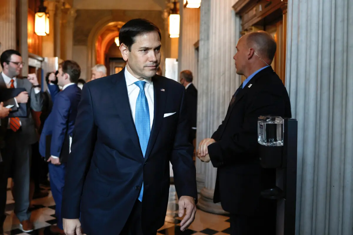 El senador Marco Rubio (R-Fla.) en el Capitolio de EE. UU. el 2 de agosto de 2022. (Anna Moneymaker/Getty Images)