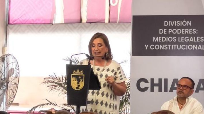 La senadora Xóchitl Gálvez durante su participación en los Diálogos Nacionales para la Reforma del Poder Judicial que se llevaron a cabo en Tuxtla Gutiérrez, Chiapas, el 9 de julio de 2024. (Cortesía: Comunicación de Xóchitl Gálvez)