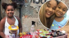 Niña de 7 años monta un puesto de dulces para ayudar a su mamá sin imaginar que sería un éxito