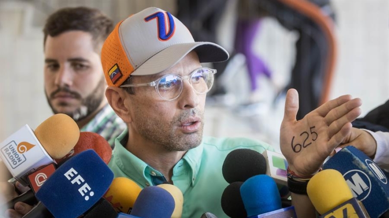 Fotografía de archivo del líder opositor Henrique Capriles. EFE/ Miguel Gutiérrez