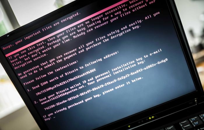 La pantalla de un ordenador muestra un mensaje tras ser infectado con un ransomware. Imagen de archivo. (EFE/Rob Engelaar)