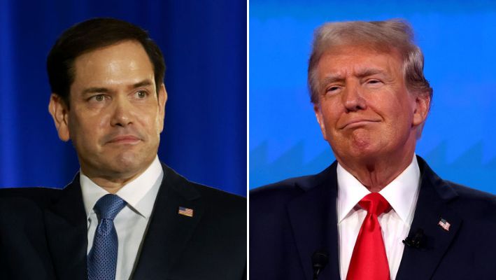 Marco Rubio y Donald Trump. (Joe Raedle/Justin Sullivan/Getty Images))