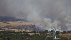 Los medios aéreos retoman las labores de extinción del incendio de Cerro Muriano (Córdoba)
