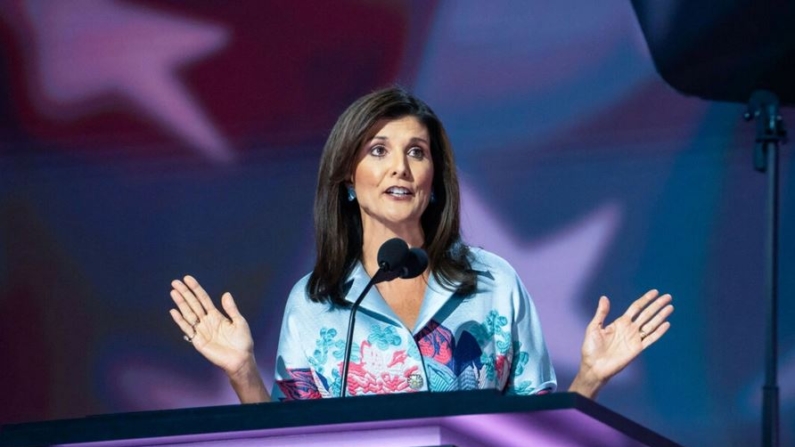 Nikki Haley habla en el RNC en Milwaukee, Wisconsin, el 16 de julio de 2024. (Madalina Vasiliu/The Epoch Times)