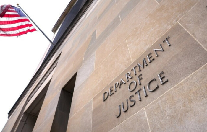 El Departamento de Justicia de EE.UU. en Washington el 20 de junio de 2023. (Kevin Dietsch/Getty Images)