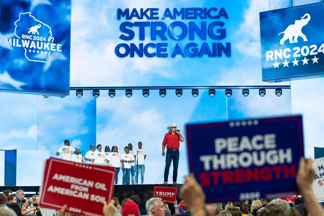 La Convención Nacional Republicana (RNC) en Milwaukee, Wisconsin, el 17 de julio de 2024. (Madalina Vasiliu/The Epoch Times)