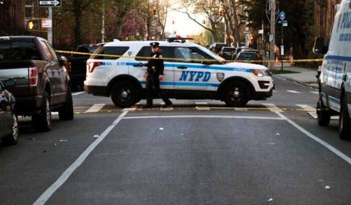 La policía de la ciudad de Nueva York en el distrito de Brooklyn de Nueva York en una foto de archivo. (Spencer Platt/Getty Images)