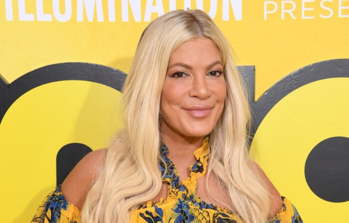 Tori Spelling asiste al estreno de «Minions: The Rise of Gru» de Illumination y Universal Pictures en Hollywood, California, el 25 de junio de 2022. (Jon Kopaloff/Getty Images)
