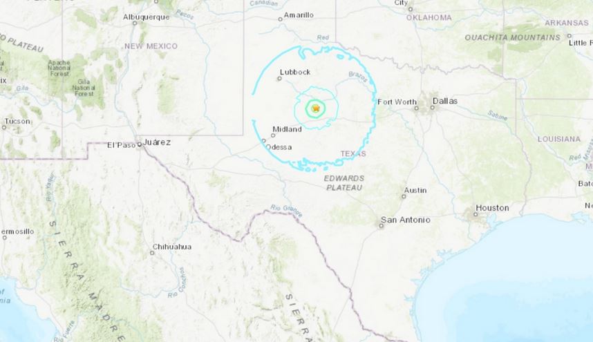 Un sismo de magnitud 5.1 sacude el oeste de Texas